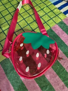 Kids Strawberry Crossbody Bag - Pink